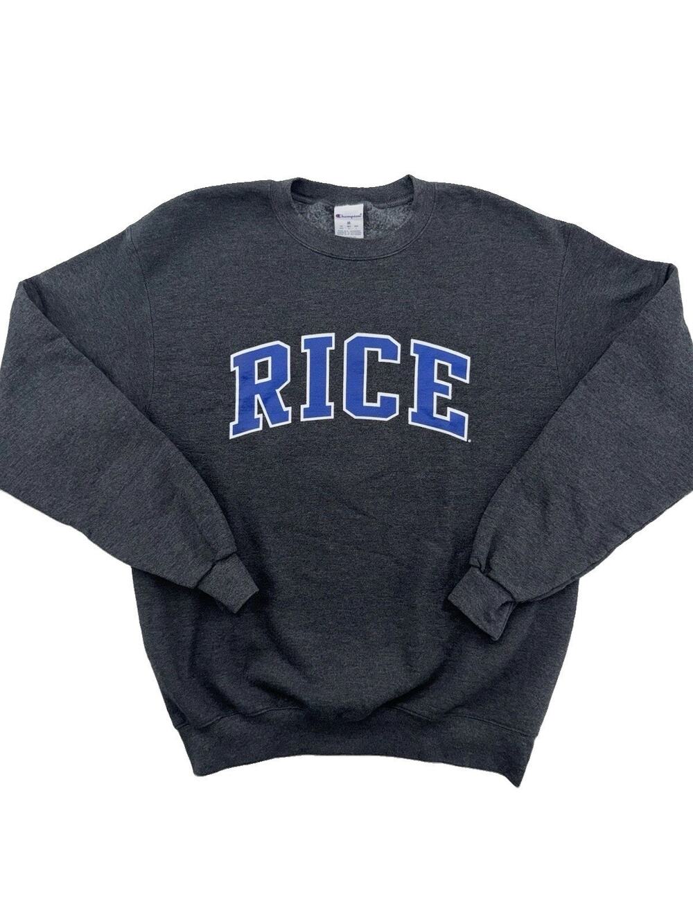 Champion Athletic RiceUniversity Mens Crew Neck Sweatshirt Medium Grey